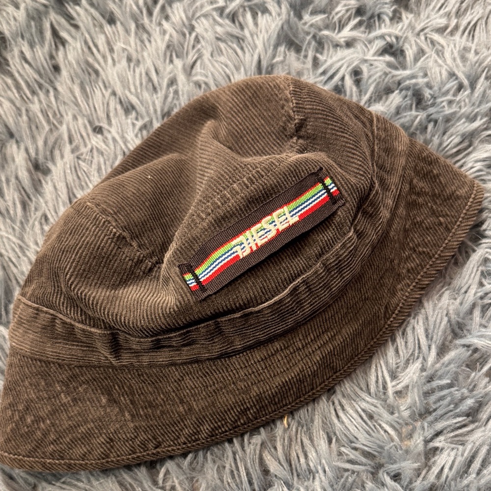 Diesel Kid Brown Corduroy Bucket Hat